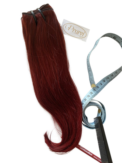 Wine Red Natural Hair Extension - Prarvi Hair