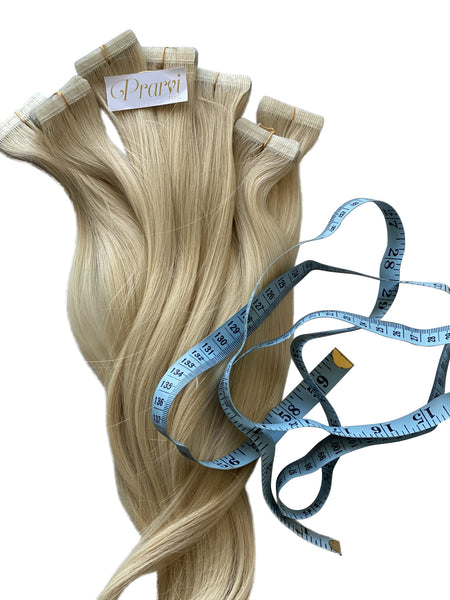 Platinum Blonde Wavy Tape-In Extension - Prarvi Hair