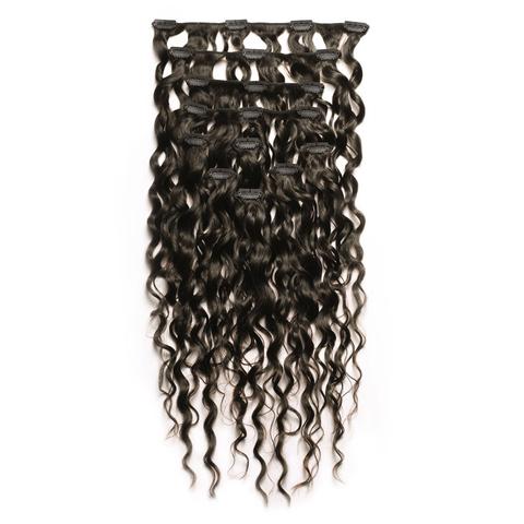 Jackson Wavy Clip-In Hair Extensions - Pure Raw Virgin Human Hair for Added Volume and Natural Look