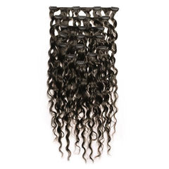 Jackson Wavy Clip-In Hair Extensions - Pure Raw Virgin Human Hair for Added Volume and Natural Look