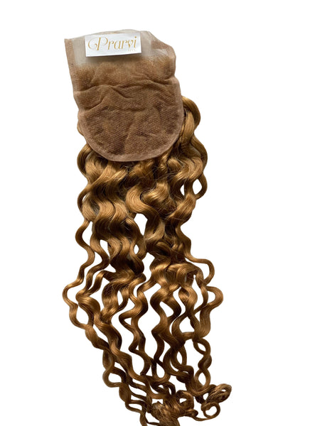 Ash Blonde Jackson Wave Closure 4 by 4 - Prarvi Hair