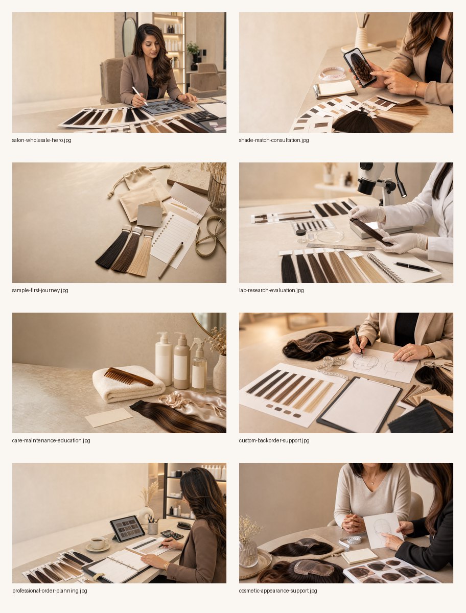 A stylist's content-planning flat lay for writing captions and posts.