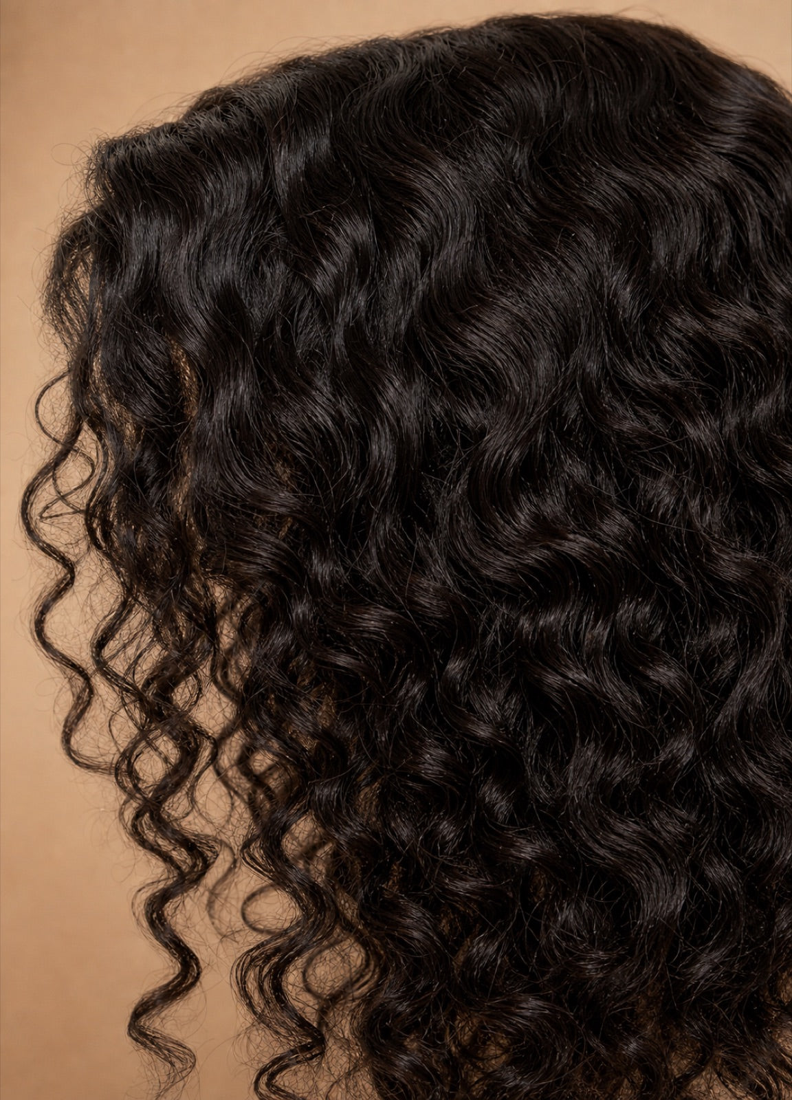 Close-up macro of the hair texture, pattern and shine