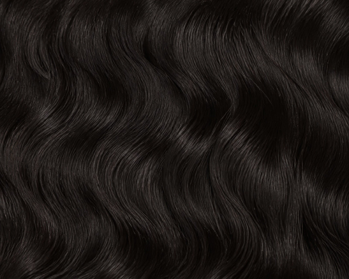 Close-up macro of the hair texture, pattern and shine