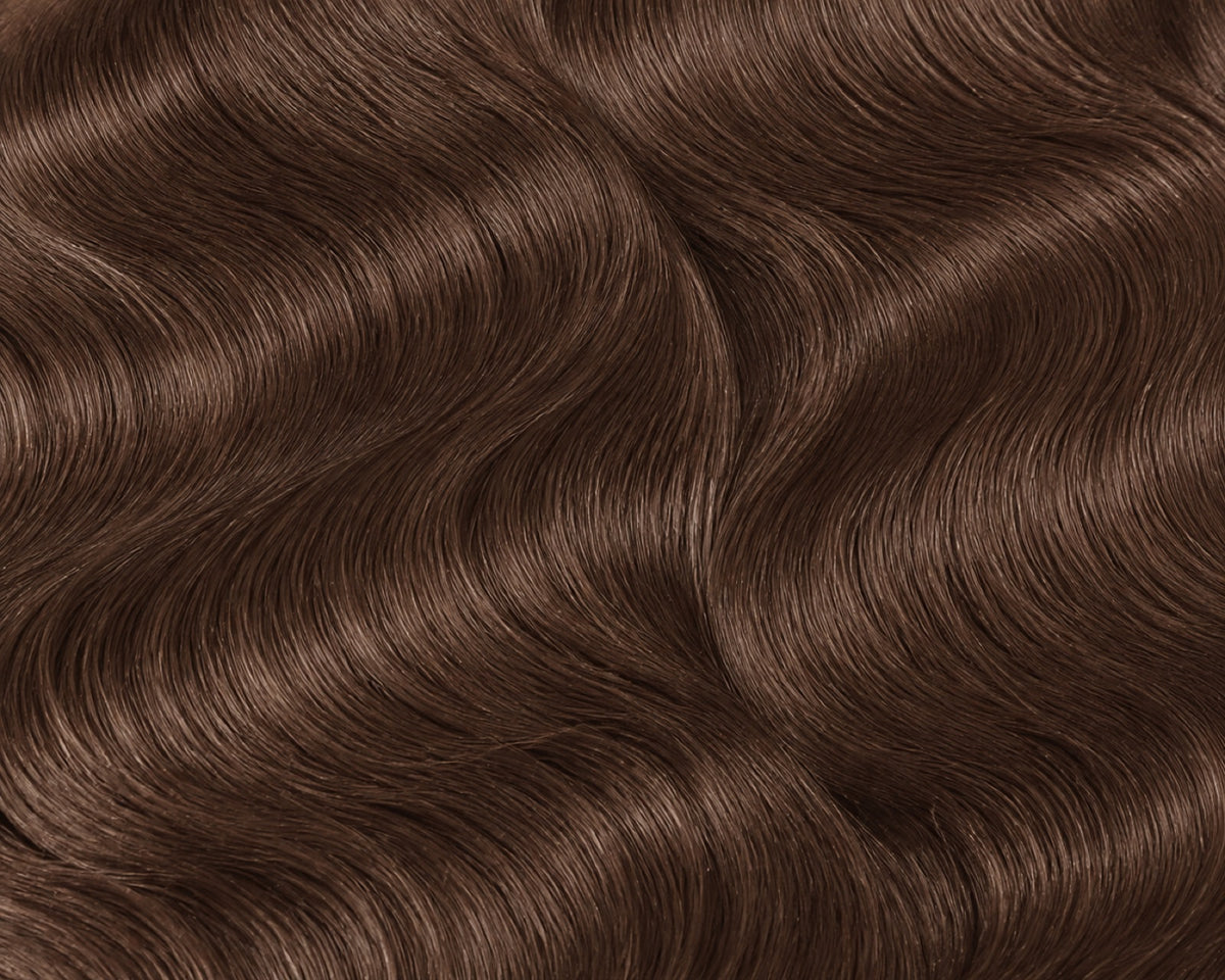 Close-up macro of the hair texture, pattern and shine