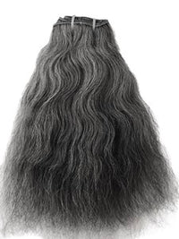 Salt and pepper grey hair extension product detail image