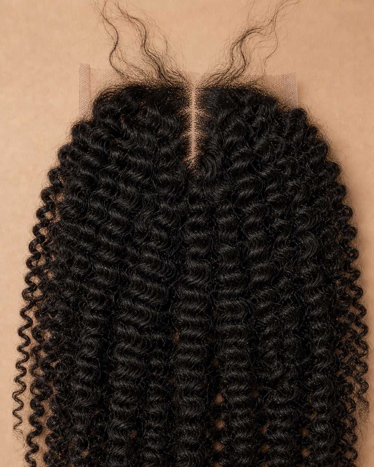 Close-up macro of the hair texture, pattern and shine