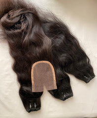 Bundle Deal on BTBV Natural Hair Weft and Closure - Prarvi Hair