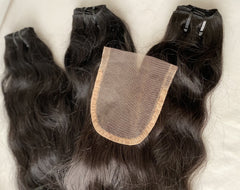 Bundle Deal on BTBV Natural Hair Weft and Closure - Prarvi Hair