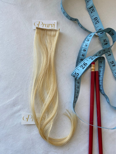 Golden Blonde Hair Sample Piece - Prarvi Hair
