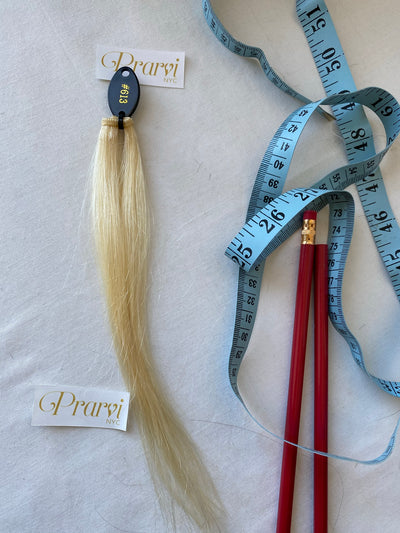 Platinum Blonde Hair Sample Piece - Prarvi Hair