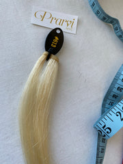 Platinum Blonde Hair Sample Piece - Prarvi Hair