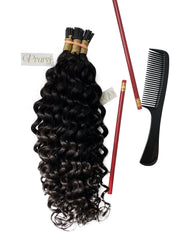 Loose Curly Round Shape I-Tip Hair Extension - Prarvi Hair