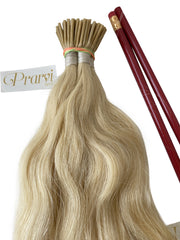 Platinum Blonde I-Tip Hair Extension - Prarvi Hair