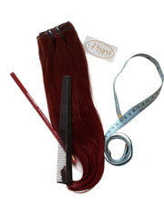 Wine Red Natural Hair Extension - Prarvi Hair