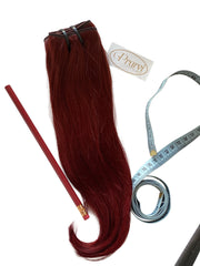 Wine Red Natural Hair Extension - Prarvi Hair