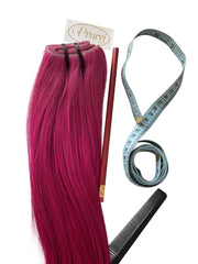 Magenta Pink Natural Hair Extension - Prarvi Hair