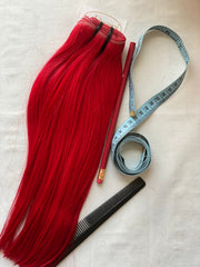 Naughty Red Natural Hair Extension - Prarvi Hair