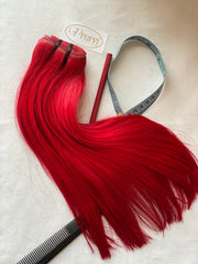 Naughty Red Natural Hair Extension - Prarvi Hair