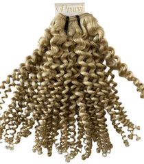 Platinum Blonde Kinky Curl Weft - Prarvi Hair