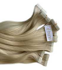 Platinum Blonde Wavy Tape-In Extension - Prarvi Hair