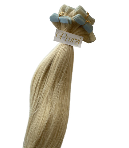 Platinum Blonde Wavy Tape-In Extension - Prarvi Hair