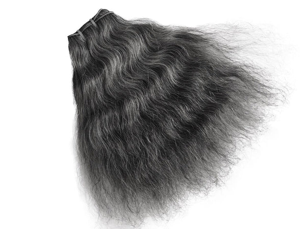 Real Prarvi salt and pepper grey hair extension product photo