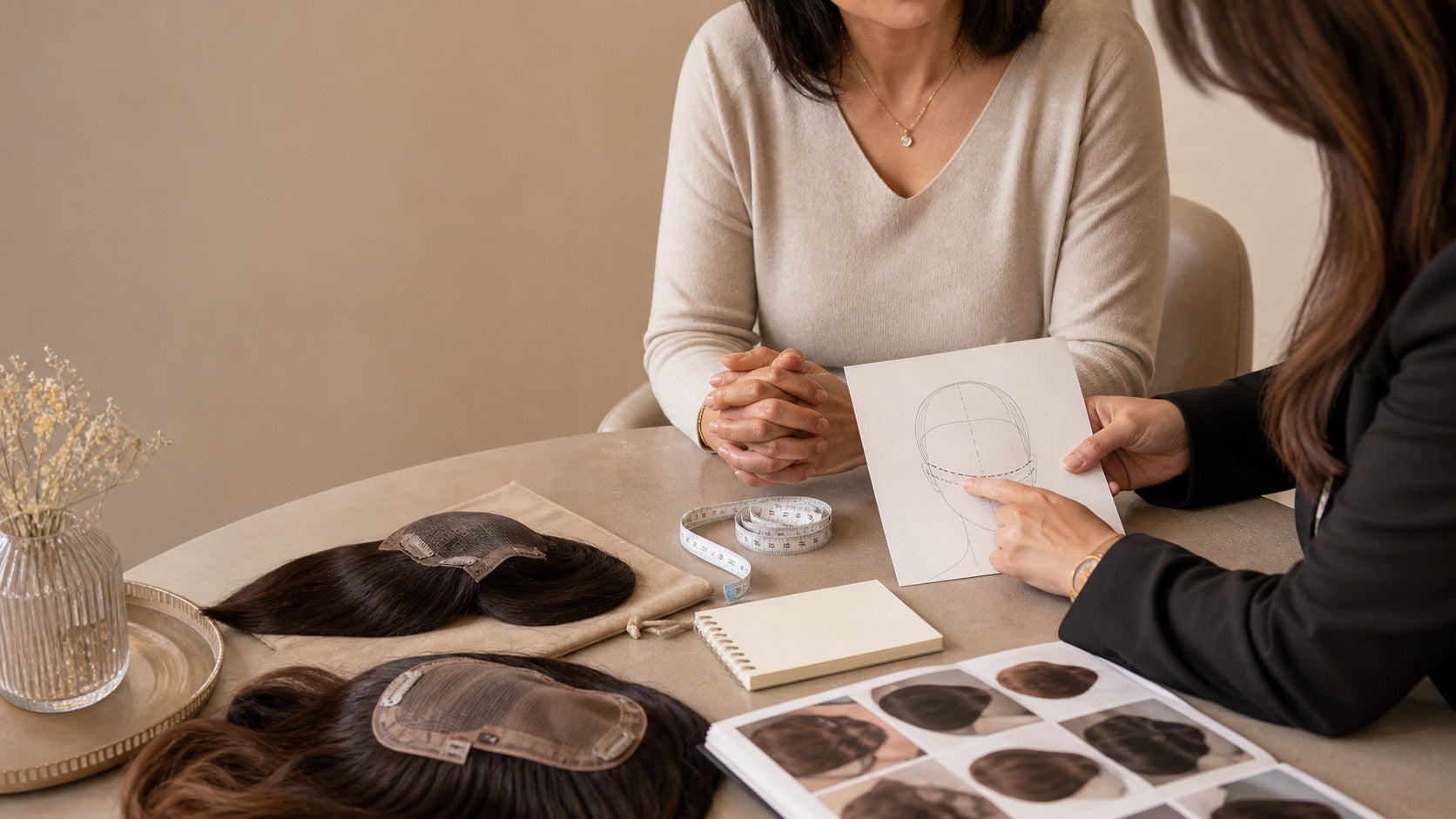 Private cosmetic appearance support for wigs and toppers